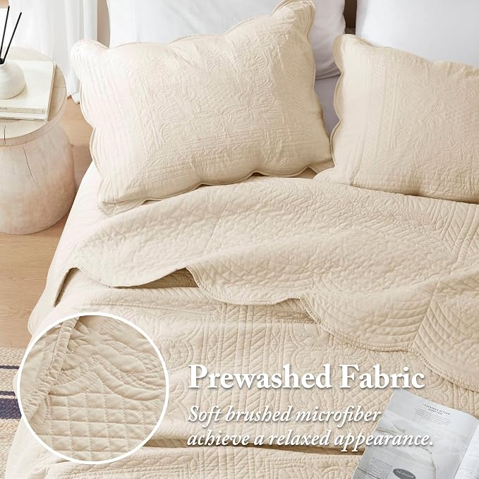 Madison Park Cottage Damask Coverlet Set