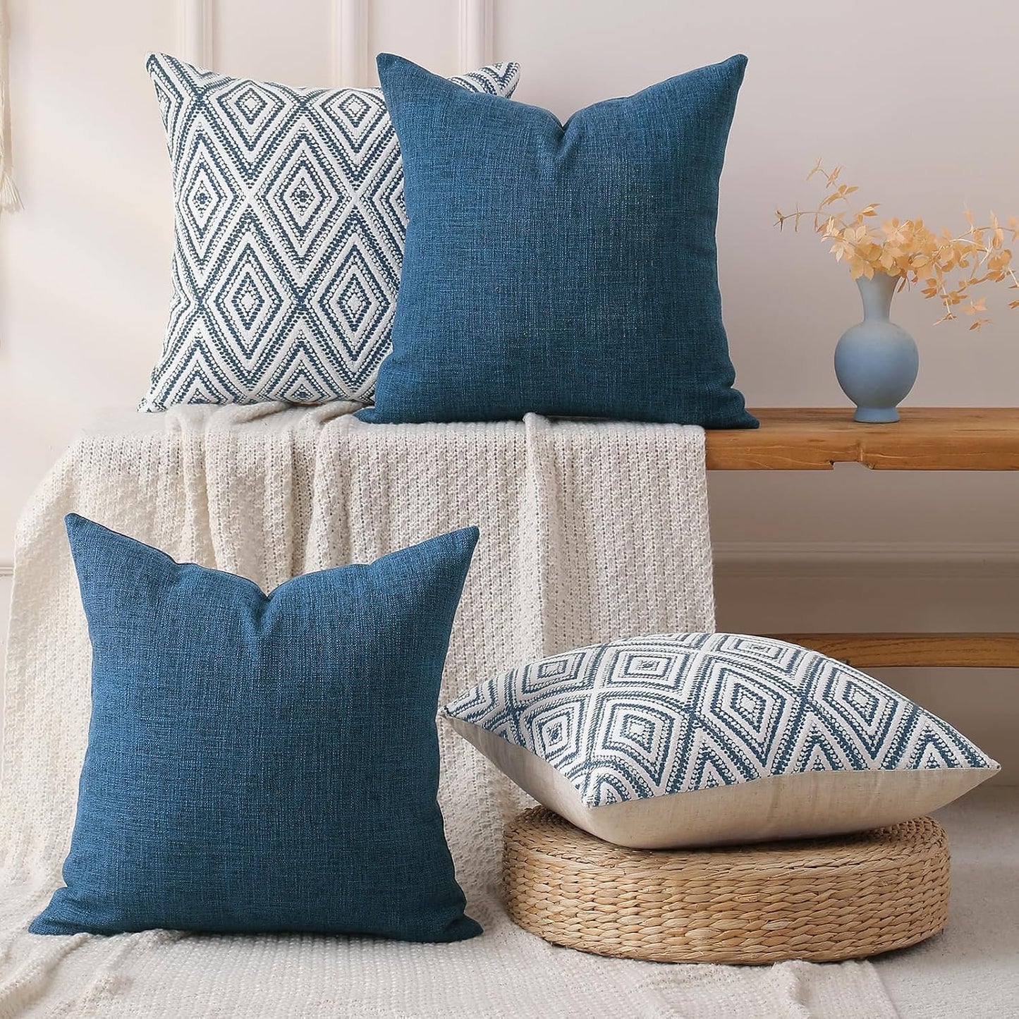 HPUK Throw Pillow Covers 20x20 – Set of 4
