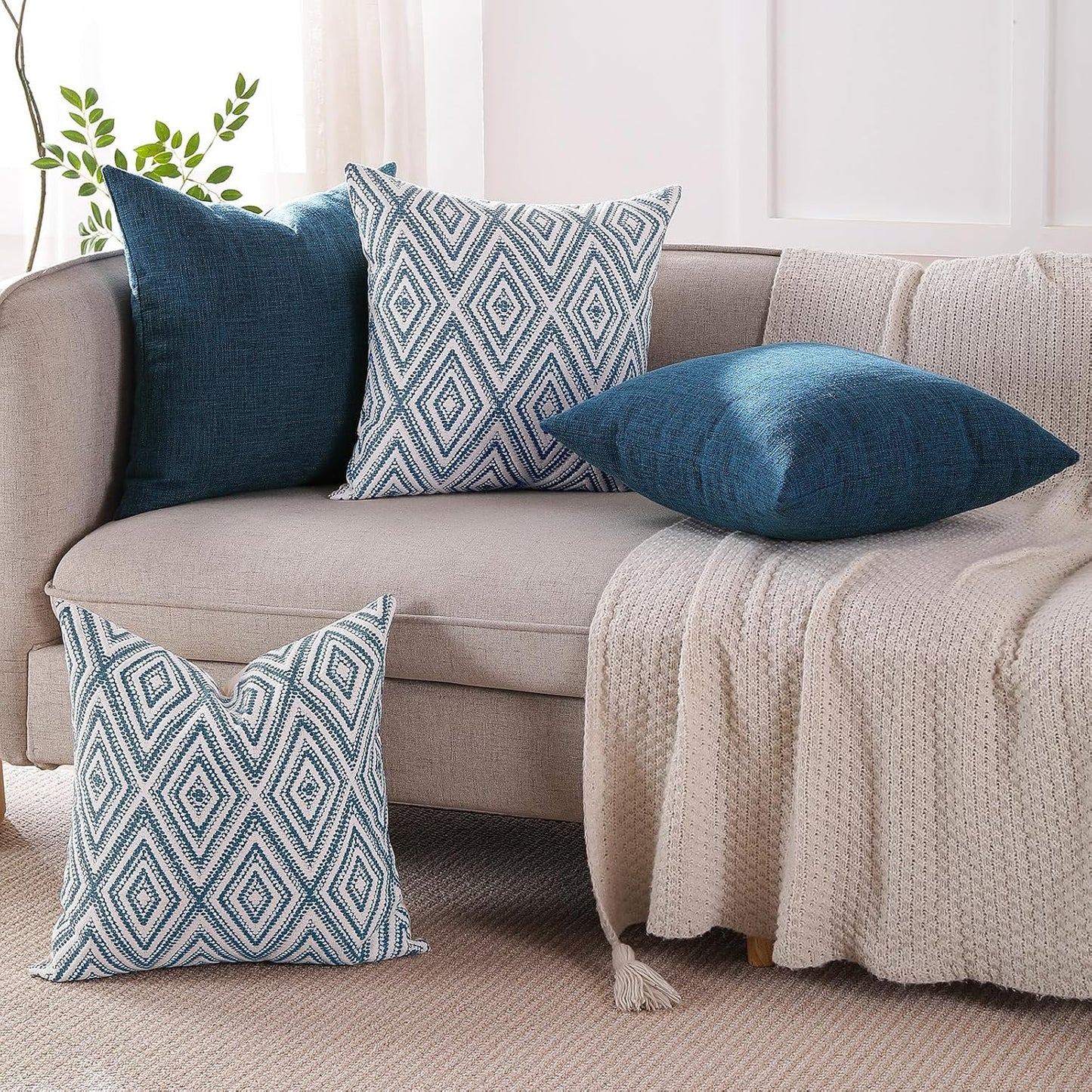 HPUK Throw Pillow Covers 20x20 – Set of 4