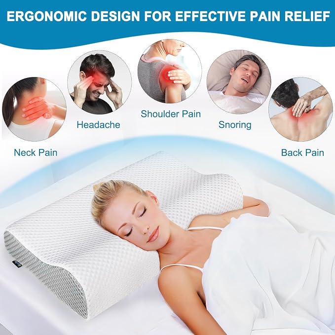 Memory Foam Cervical Neck Pillow