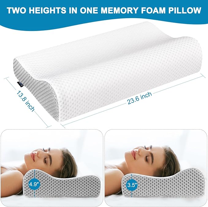 Memory Foam Cervical Neck Pillow