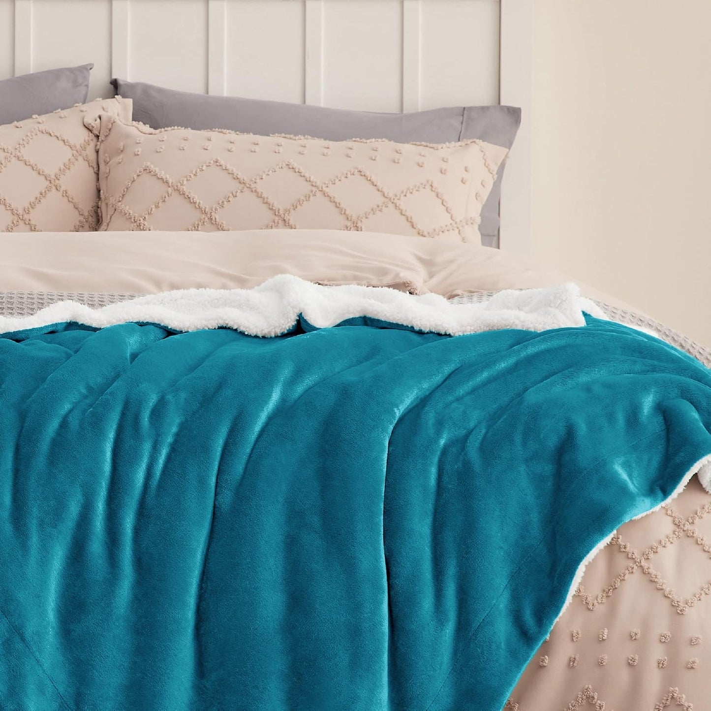 Bedsure GentleSoft Sherpa Fleece Throw Blanket
