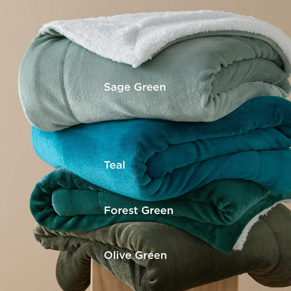 Bedsure GentleSoft Sherpa Fleece Throw Blanket
