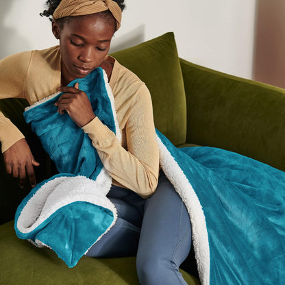 Bedsure GentleSoft Sherpa Fleece Throw Blanket
