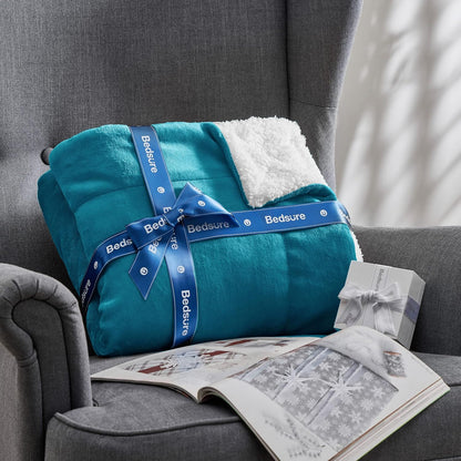 Bedsure GentleSoft Sherpa Fleece Throw Blanket