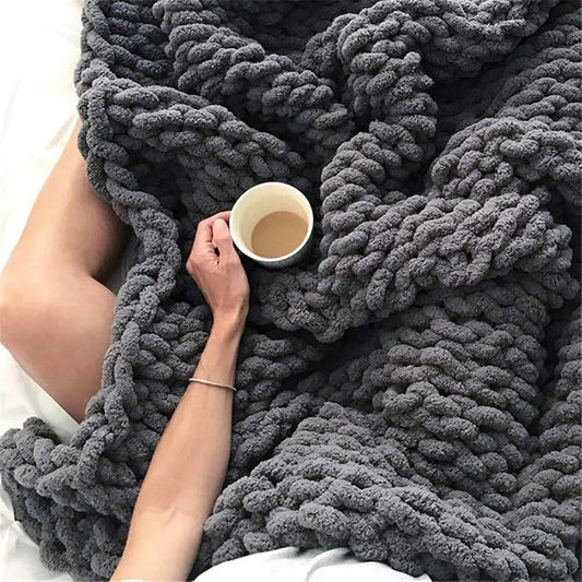 Chunky Knit Throw Blanket