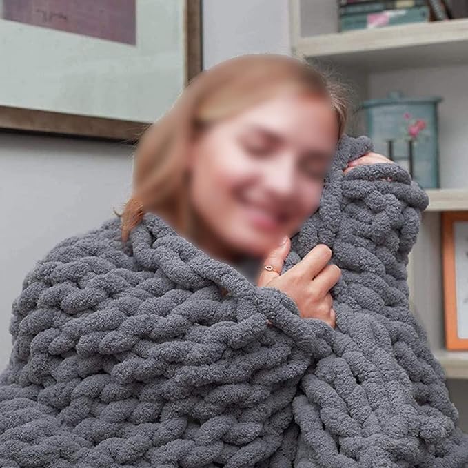 Chunky Knit Throw Blanket