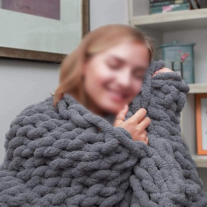 Chunky Knit Throw Blanket