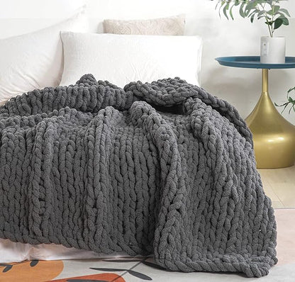 Chunky Knit Throw Blanket