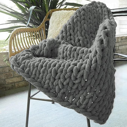 Chunky Knit Throw Blanket