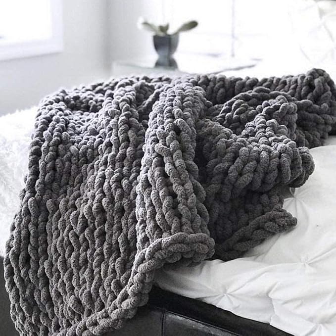 Chunky Knit Throw Blanket