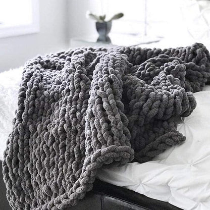 Chunky Knit Throw Blanket