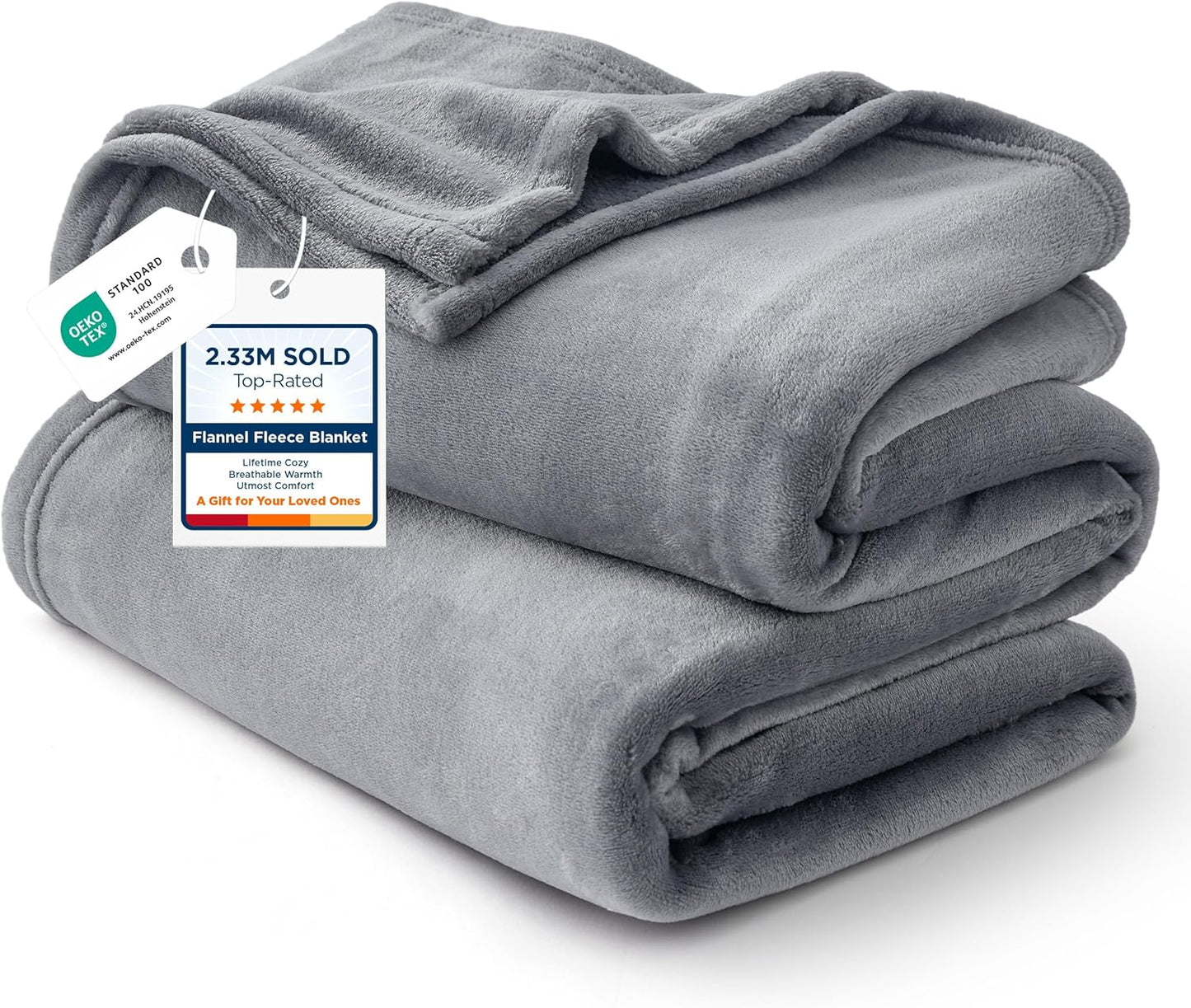 Bedsure GentleSoft Fleece Bed Blanket Queen Size