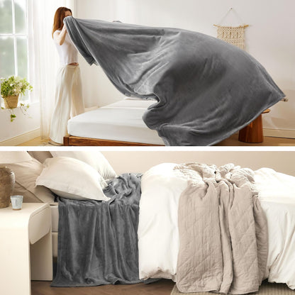 Bedsure GentleSoft Fleece Bed Blanket Queen Size