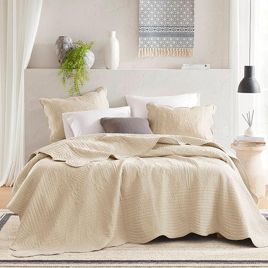 Madison Park Cottage Damask Coverlet Set
