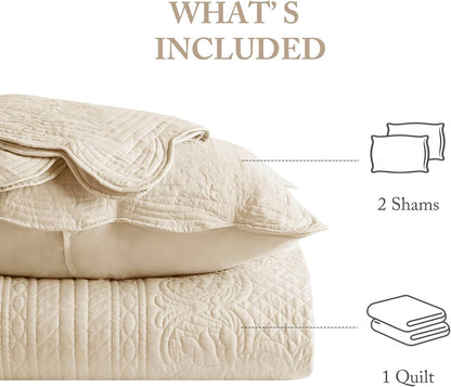 Madison Park Cottage Damask Coverlet Set